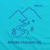 Kép 2/5 - Explore your own life – női póló, karibi-kék